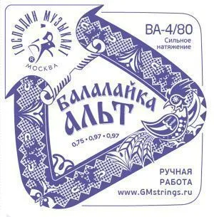 Господин Музыкант BA4/80 Комплект струн для балалайки альт.