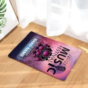 Коврик напольный. Music Festival Band Name. Полиэстер. Размер 50х80 см.