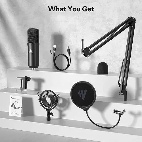 Maono AU-A04E Конденсаторный USB микрофон.