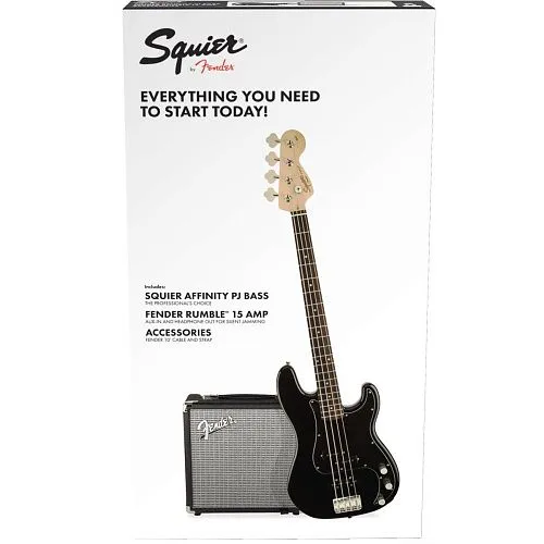 Fender Squier Affinity 2021 Precision Bass PJ Pack MN Black Комплект бас-гитарный.