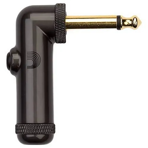 Planet Waves PW-AGRAP-1 Разьем Джек моно 1/4" 6,3 мм, позолоченный угловой с кнопкой вкл/выкл.