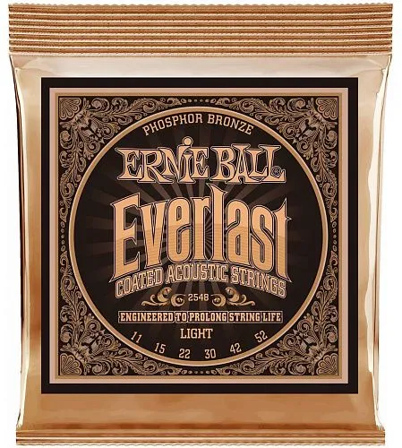 Ernie Ball 2548 (11-52) Everlast Coated Phosphor Bronze Light Комплект струн для акустической гитары