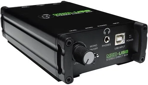 Mackie MDB-USB Стерео директ-бокс со встроенным USB интерфейсом.