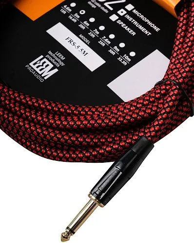 Leem FRS-5(RD/BK) Кабель инструментальный, красный/черный.