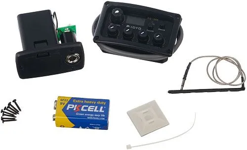 Joyo EQ-504-F Звукосниматель для акустических гитар с 4-х полосным эквалайзером и тюнером.