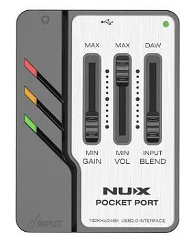 Nux Pocket-Port Портативный гитарный аудио USB интерфейс.