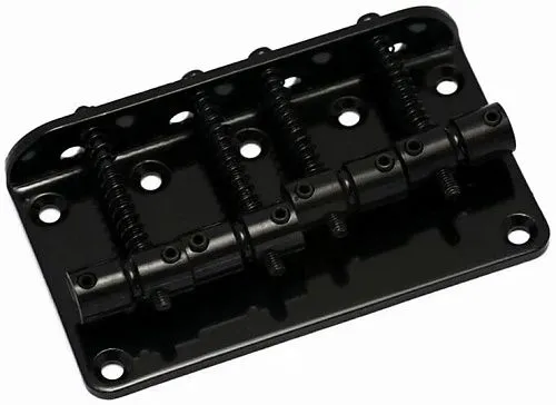 Metallor BB-02-BK Бридж (струнодержатель) для бас-гитары, черный.