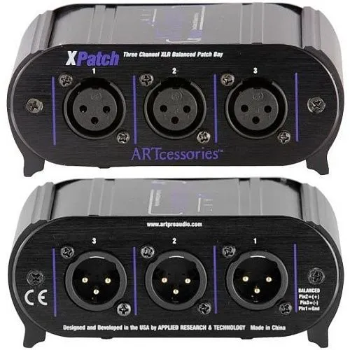 ART Xpatch Патчбэй компактный 3-х канальный с разъемами XLR.
