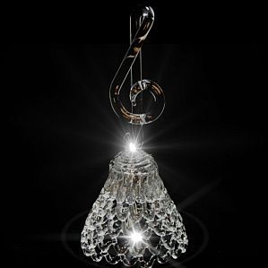 Гусь Хрустальный GH-L010 Колокольчик хрустальный «Скрипичный ключ», малый.