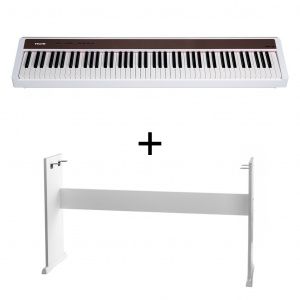 Комплект цифровое пианино + стойка: Nux NPK-10-WH + Lutner Mlut-NPK-10W.
