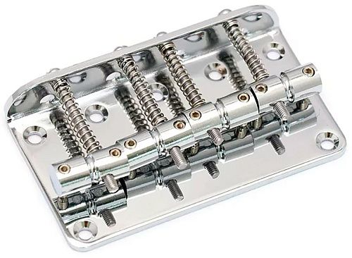 Metallor BB-01-CR Бридж (струнодержатель) для бас-гитары, хром.