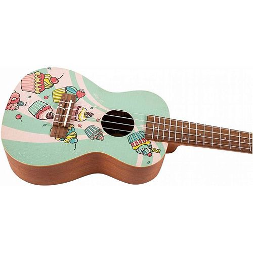 Flight AUC-33 Cupcake Укулеле концерт, с чехлом.
